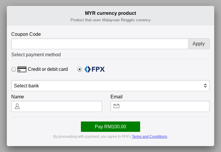 Stripe FPX Payment Addon - Payments Plugin for Stripe