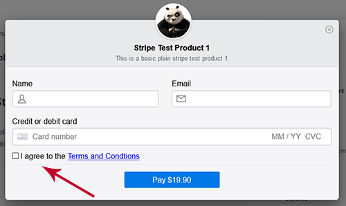 Enabling Terms and Conditions on Your Stripe Payments Buttons 