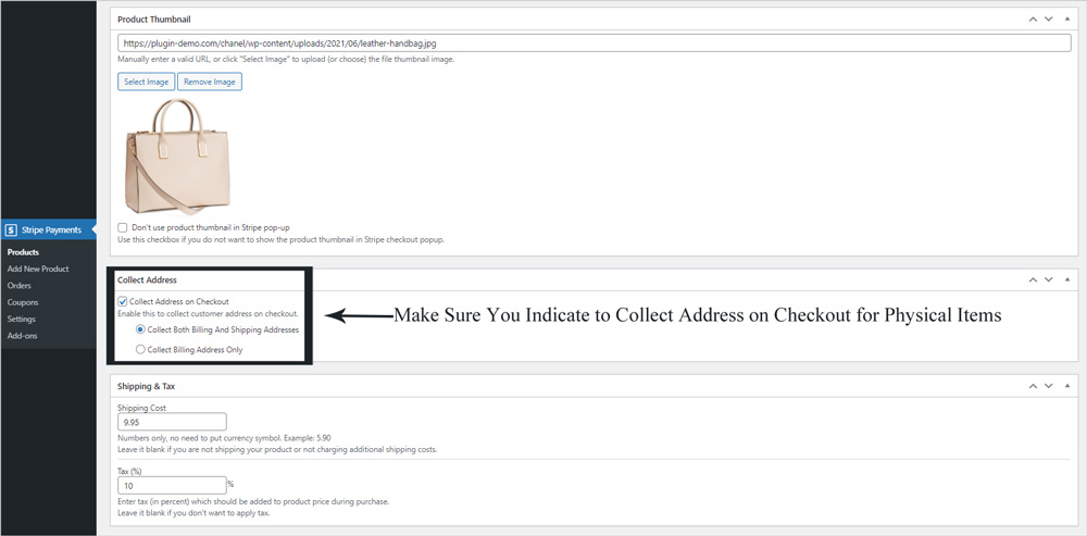collecting-address-for-physical-product-wp-express-checkout-plugin